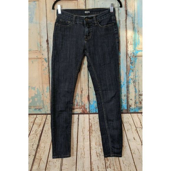 BDG Denim - BDG Womens Size 26 X 29 Blue Dark Wash Mid Rise Twig Ankle Skinny Denim Jeans